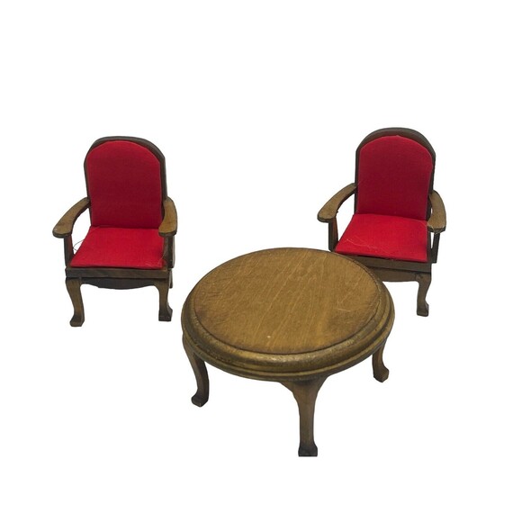 Miniature Table Dining Chairs Furniture Dollhouse Figurine Set Collections - Picture 4 of 10